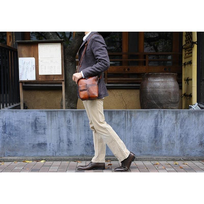 Luggage AOKI 1894 青木鞄 Lugard 本革ミニショルダーバッグ メンズ