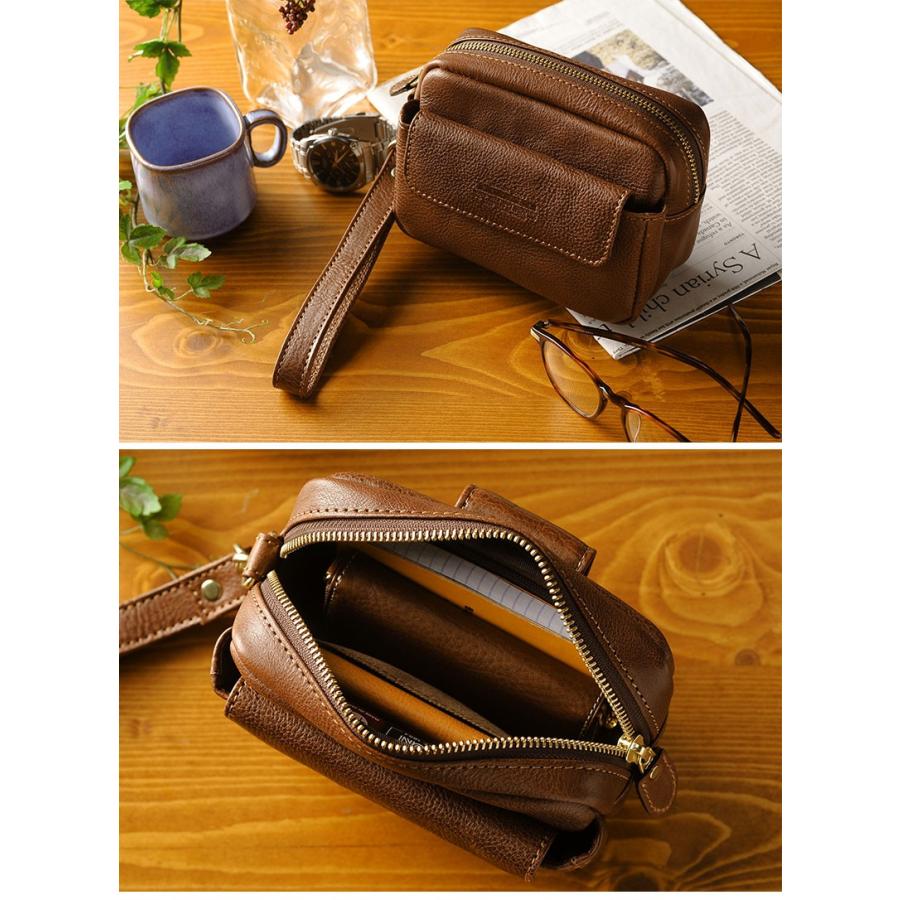 Luggage AOKI 1894 青木鞄 Lugard 牛ヌメ革ベルトポーチ メンズ