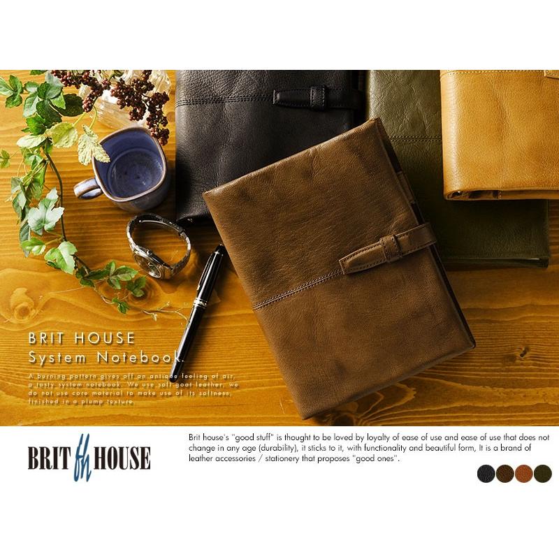 BRIT HOUSE ヤギ革システム手帳 A5サイズ 本革 日本製 メンズ TG-3020