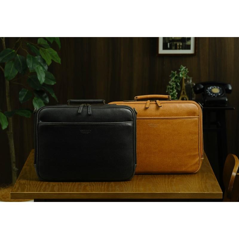 BRELIOUS 白化合皮ソフト アタッシュケース B4 メンズ 日本製 2way