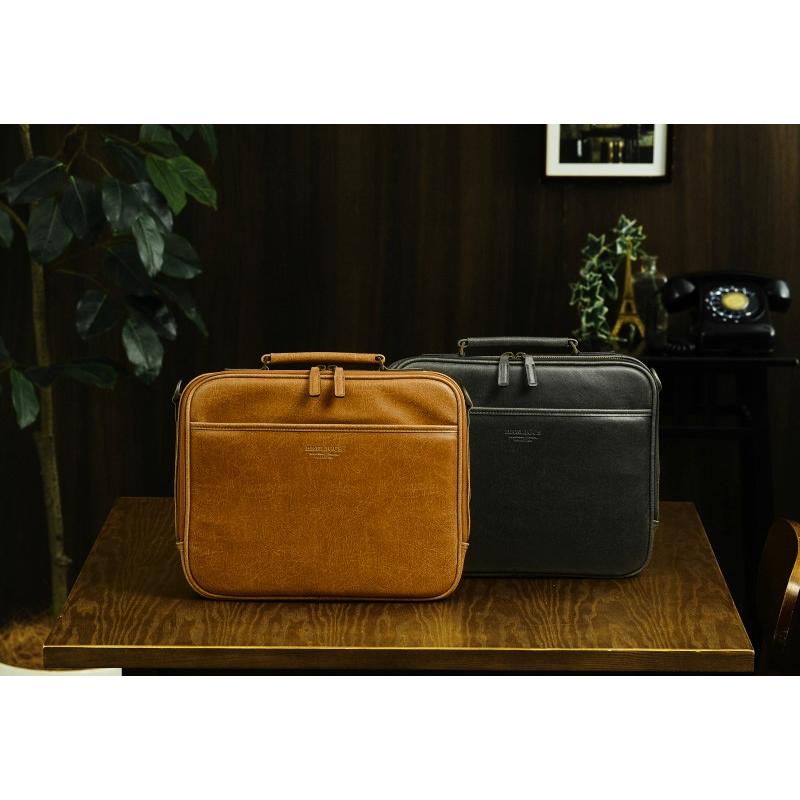 BRELIOUS 白化合皮ソフトアタッシュケース A4サイズ メンズ