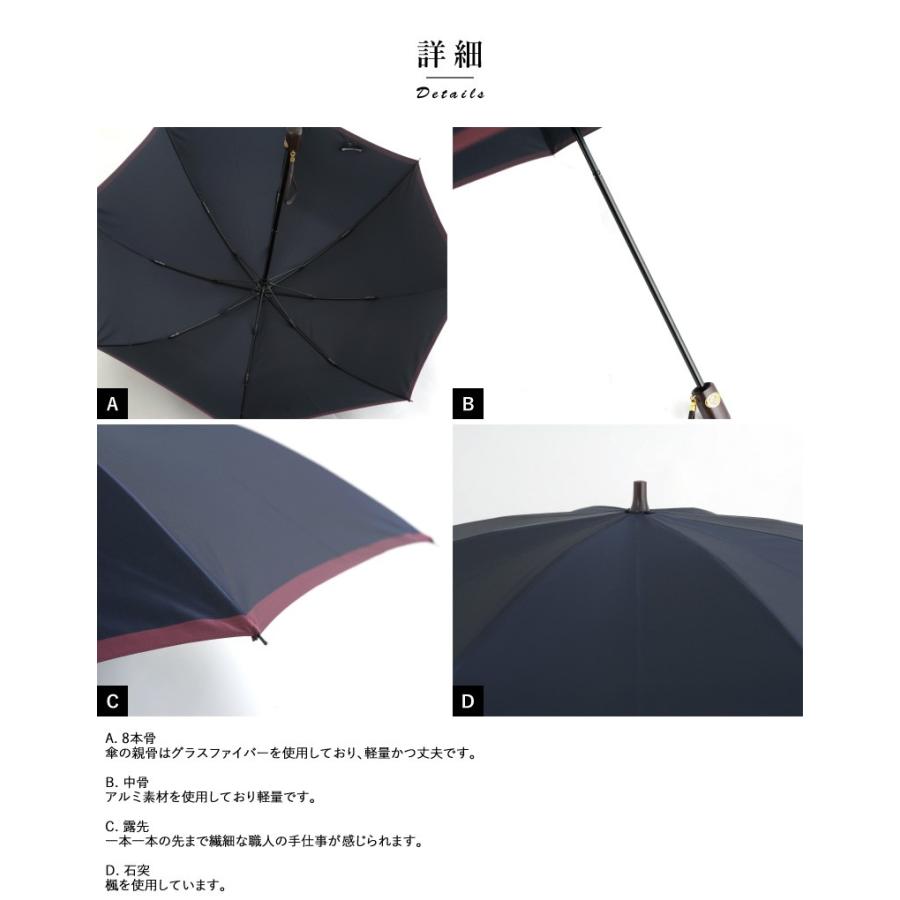 傘 折りたたみ メンズ 日本製 おしゃれ 高級 前原光榮商店 8本骨グラス