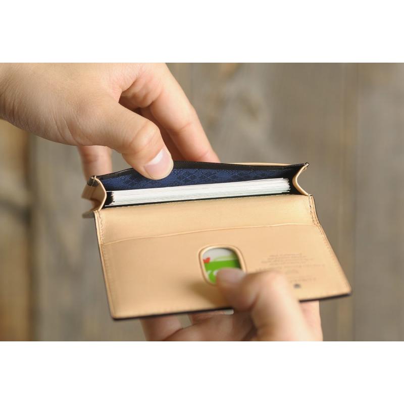 Pid コードバン 名刺入れ 通しマチ メンズ 本革 カードケース VASTO No