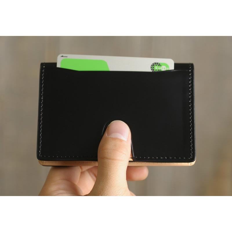 Pid コードバン 名刺入れ 通しマチ メンズ 本革 カードケース VASTO No