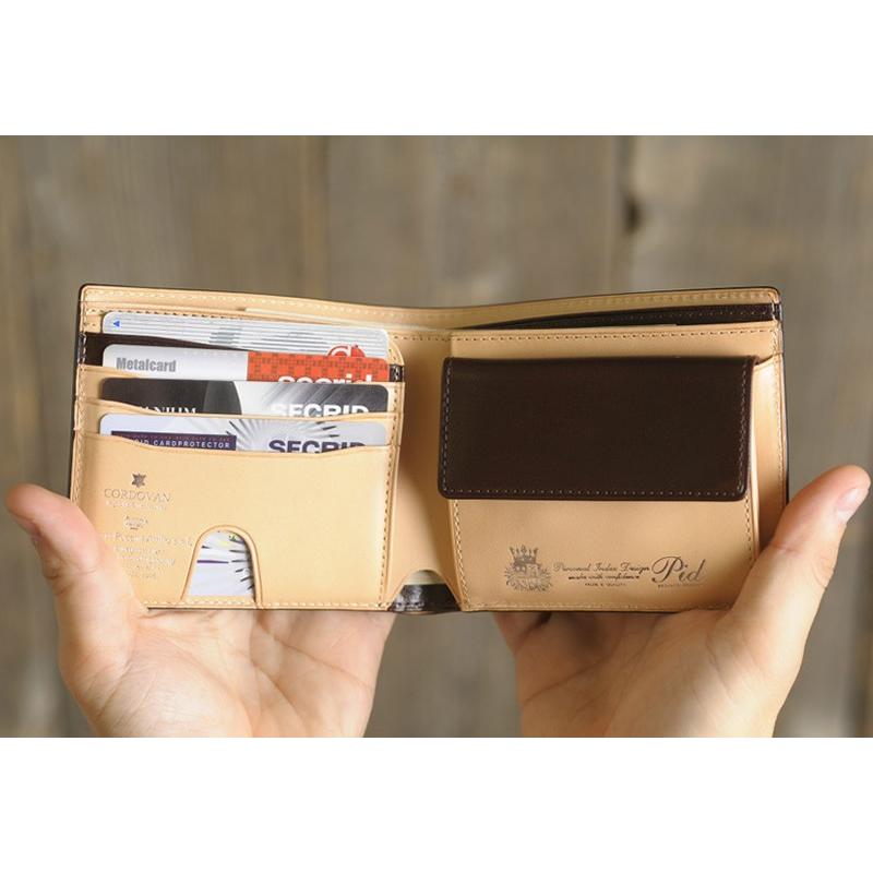 Pid コードバン 二つ折り財布 小銭入れあり メンズ 本革 VASTO No