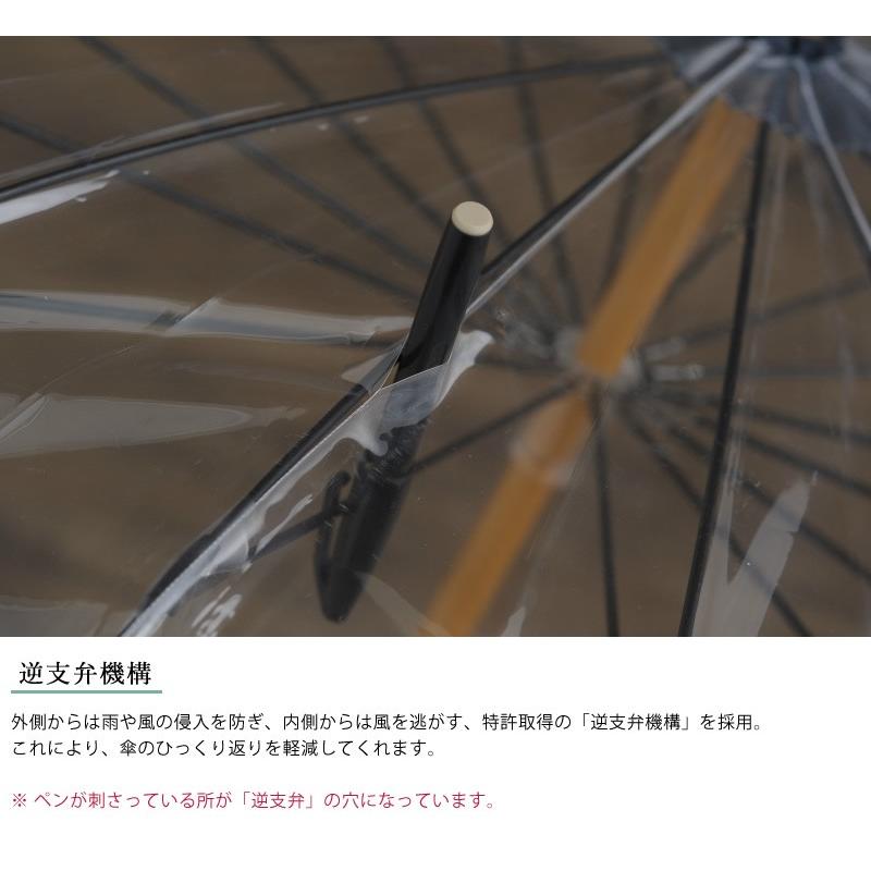 ホワイトローズ ビニール傘 高級 日本製 White Rose 高級ビニール傘 16