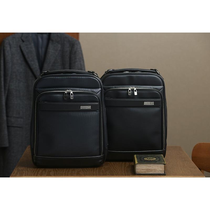 リュック ビジネス メンズ 豊岡鞄 BERMAS 日本製 リュックサック ボックス型  おしゃれ B4 ビジネスリュック 通勤 大人 男性 黒｜t-style｜05
