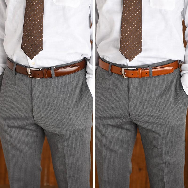 ベルト メンズ 本革 Ramuda 日本製 レザーベルト 30mm幅 コードバン調