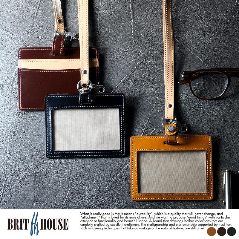 メンズ 高級 本革 BRIT HOUSE コードバン 日本製 IDカード