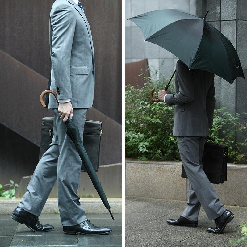 メンズ 雨傘 高級 前原光榮商店 × 紳士の持ち物 紳士の長傘 8本骨 65cm