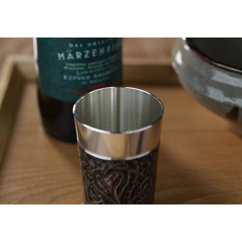 錫製 タンブラー 錫光 錫タンブラー ロクロ仕上げ 漆加工 オールド 3