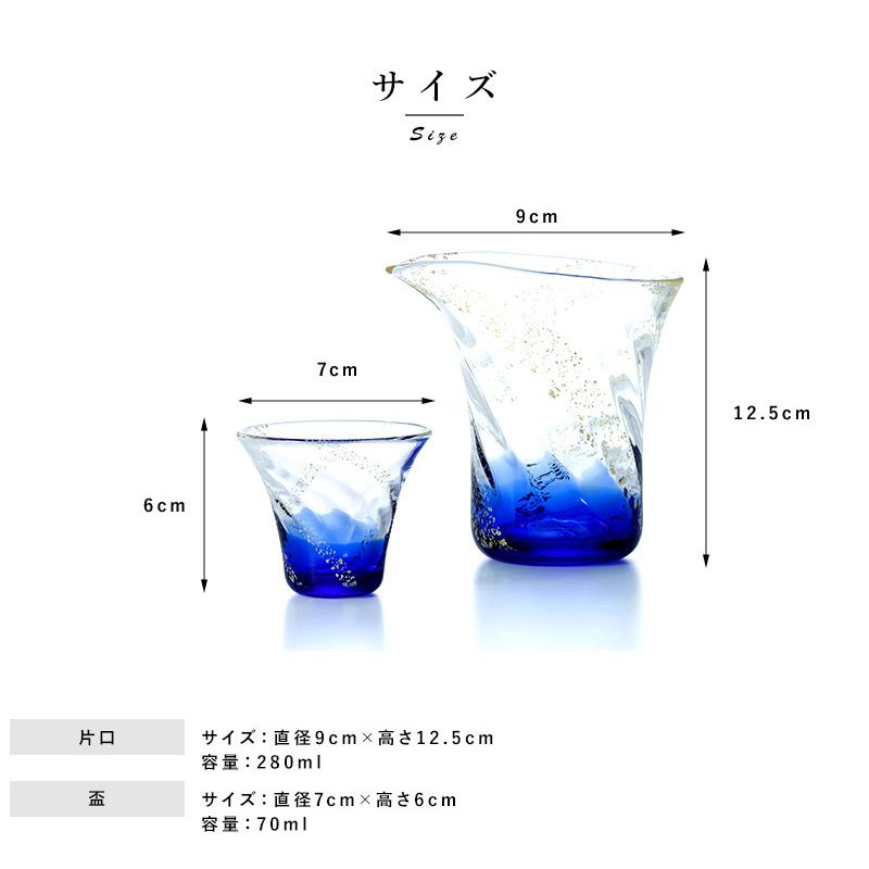冷酒 酒器 片口 セット 津軽びいどろ 日本製 ガラス 酒器セット