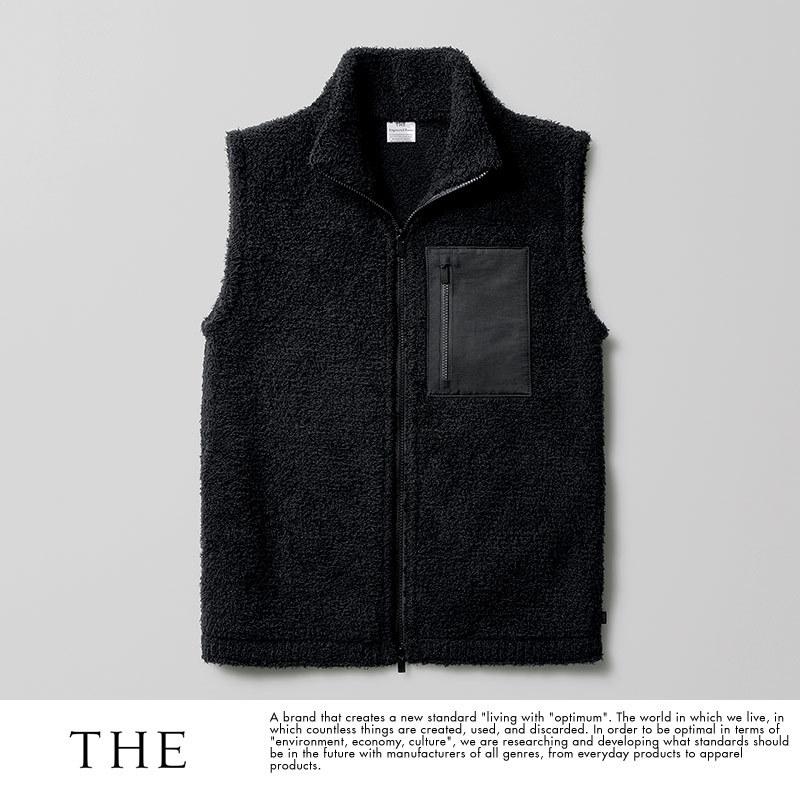 THE (ザ) WOOL FLEECE VEST フリースアウター ベスト  メンズベスト カジュアル 秋冬 あたたかい おしゃれ シンプル 大人  【送料無料】 メンズ ベスト 日本製 上質 THE (ザ) WOOL FLEECE VEST フリース
