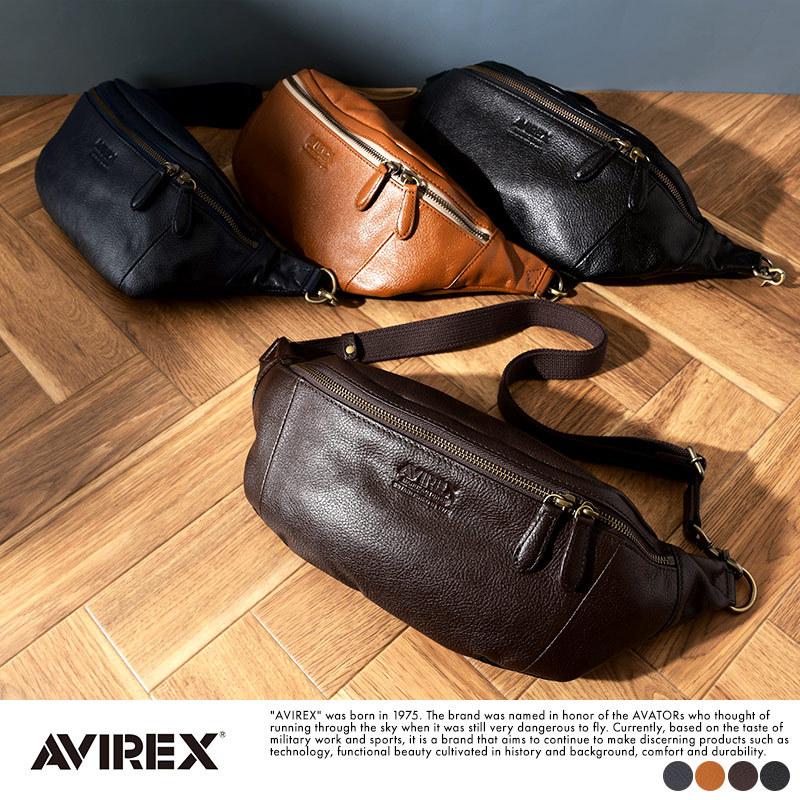 ボディバッグ メンズ 本革 AVIREX BULTO レザー ワンショルダー おしゃれ かっこいい 革 ショルダー バッグ