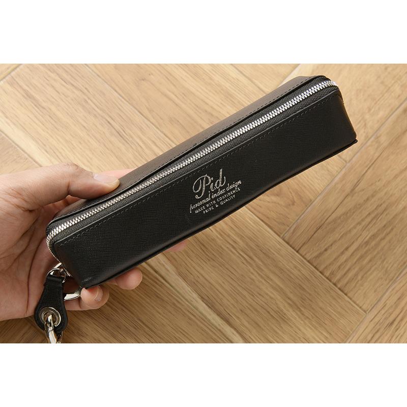 【美品】スマホへ転送 ❤PEN E-PL3s シルバー×オシャレな黒革 PASSION ブレーメン 本革 5丁 シザーケース スマホ/メモポケット付き