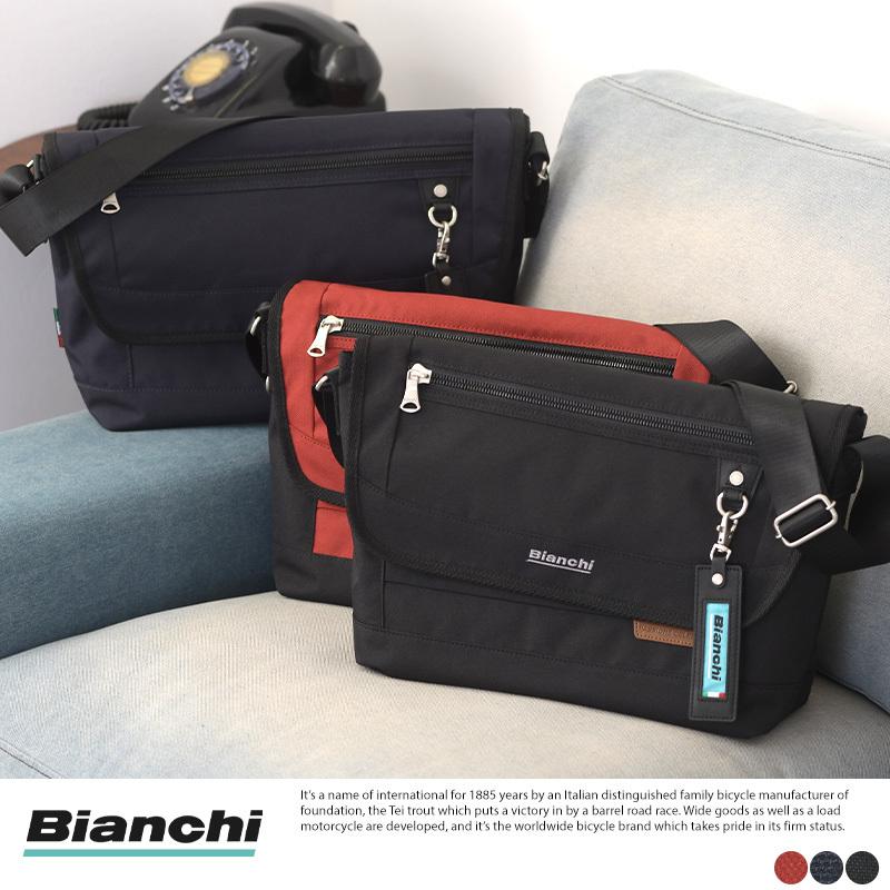ショルダーバッグ メンズ ナイロン ビアンキ Bianchi 横型 Ricamo 