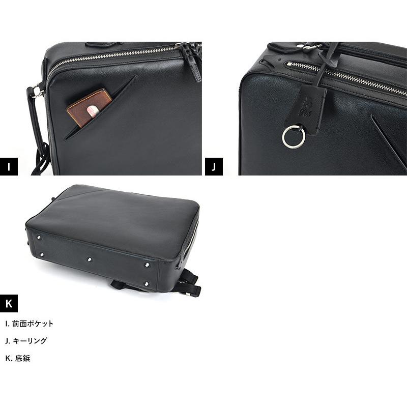 リュック 本革 メンズ ビジネス Pid selva 型押し牛革 ビジネス