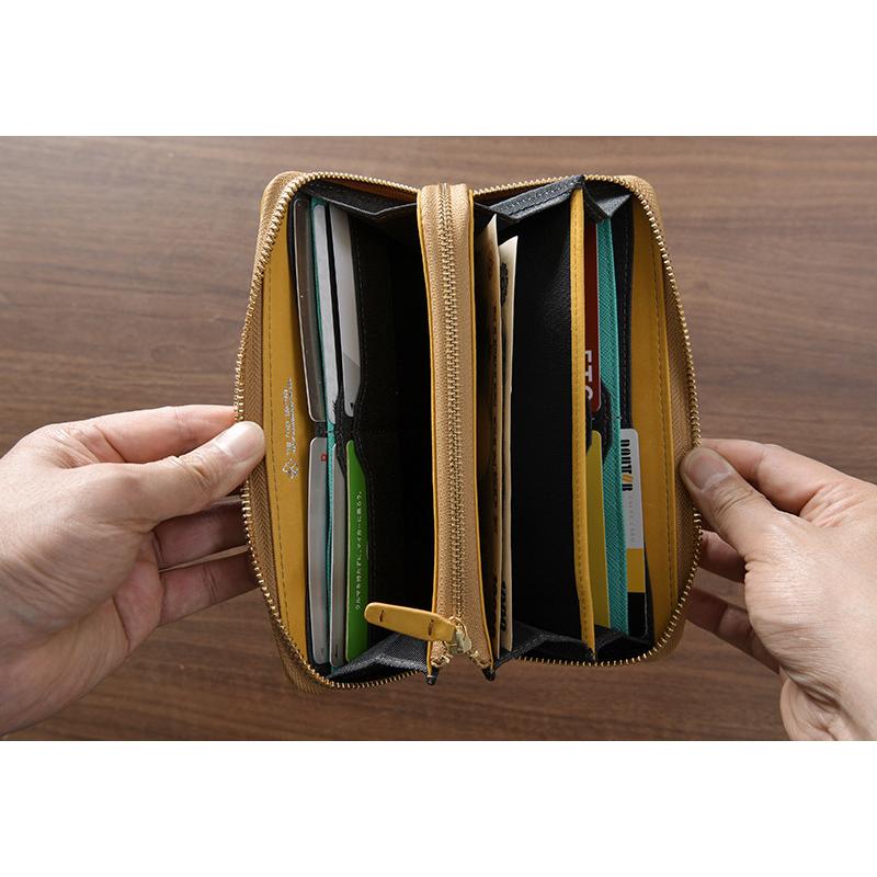 長財布 ラウンドファスナー メンズ 本革 Bianchi brina ヌバック