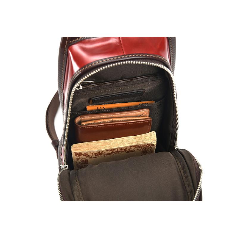 ボディバッグ メンズ おしゃれ 本革 Kiefer neu レザーボディバッグ