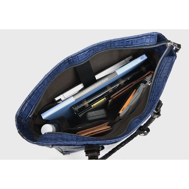 レザートートバッグ おしゃれ 本革 メンズ Kiefer neu クロコ型