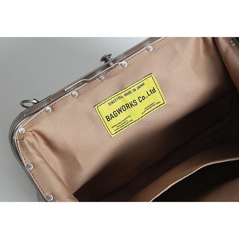 豊岡製鞄 メンズ ショルダーバッグ BAGWORKS がま口ショルダーバッグ