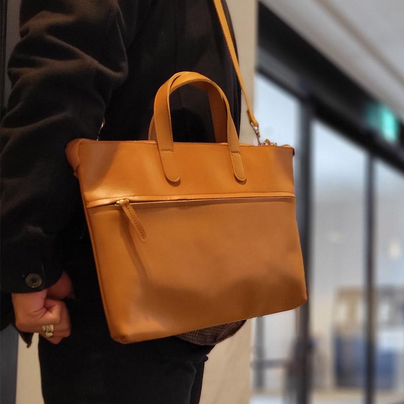 ブリーフケース メンズ 本革 日本製 ビジネスバッグ SADDLE 牛革 2way 
