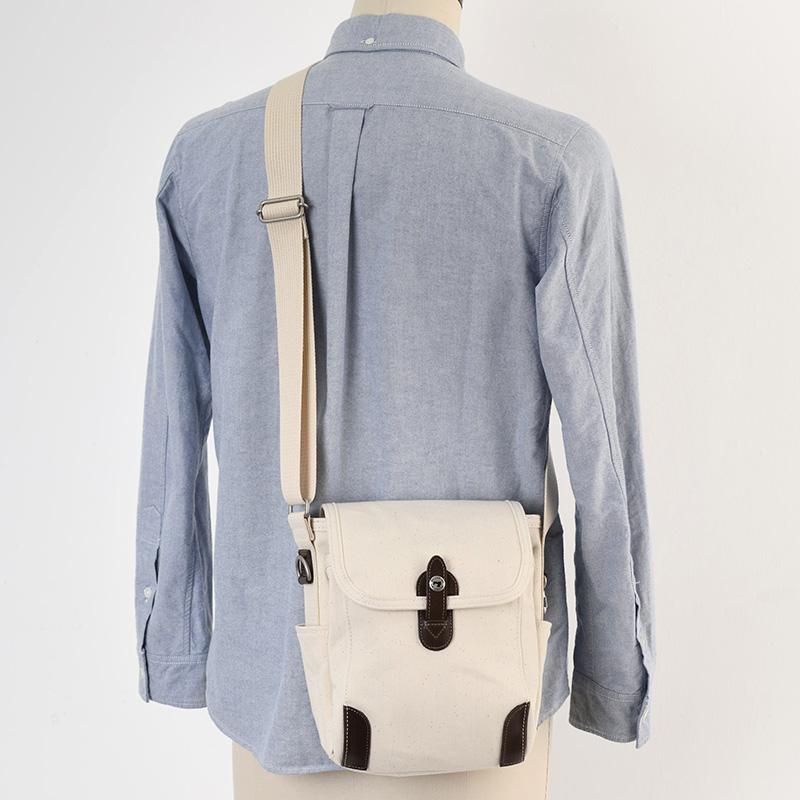 斜めがけバッグ メンズ 日本製 豊岡鞄 縦型ショルダーバッグ Stitch-on