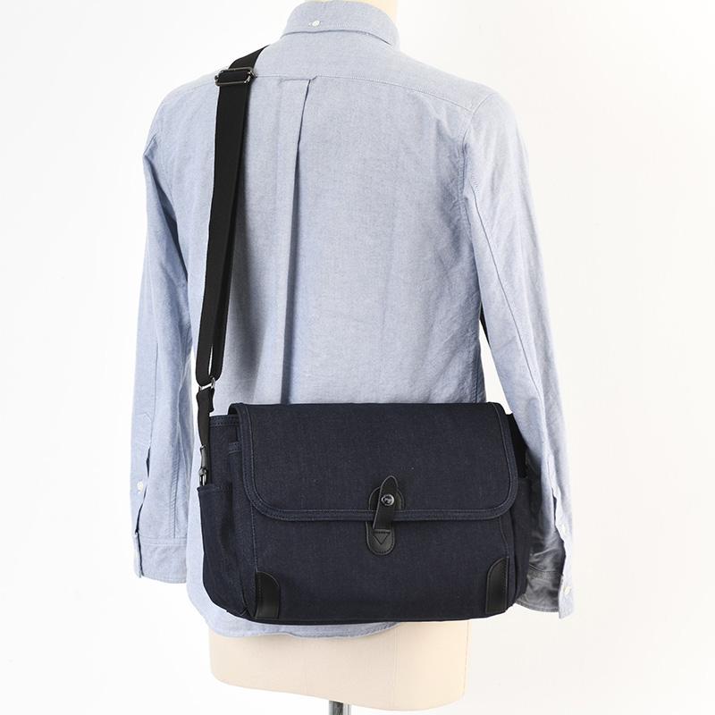 斜めがけバッグ メンズ 日本製 豊岡鞄 横型ショルダーバッグ Stitch-on