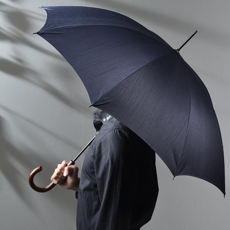 メンズ 晴雨兼用傘 日本製 前原光榮商店 長傘 8本骨 55cm UV