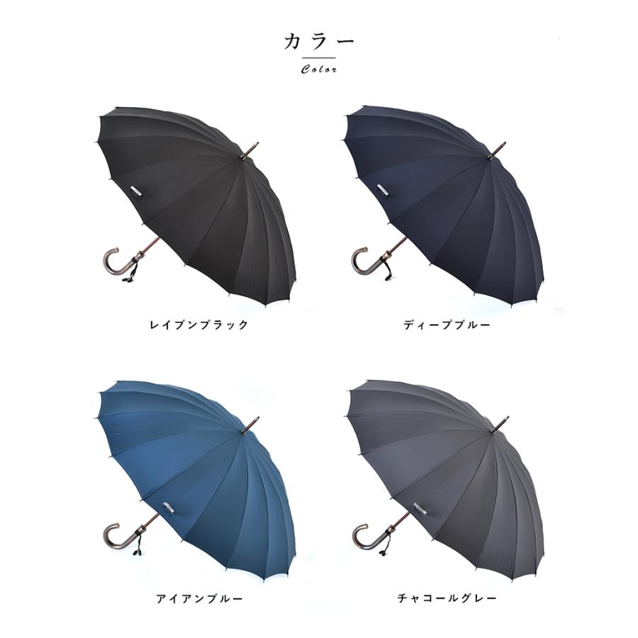 前原光榮商店　メンズ　16本傘　60cm 傘 メンズ 長傘 前原光榮商店 16本骨 雨傘 晴雨兼用傘 NEW TRAD