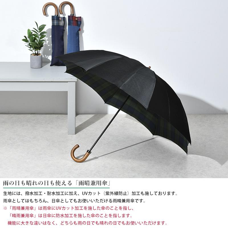 メンズ 傘 日本製 大人 小宮商店 雨晴兼用 2way折りたたみ傘 8本骨