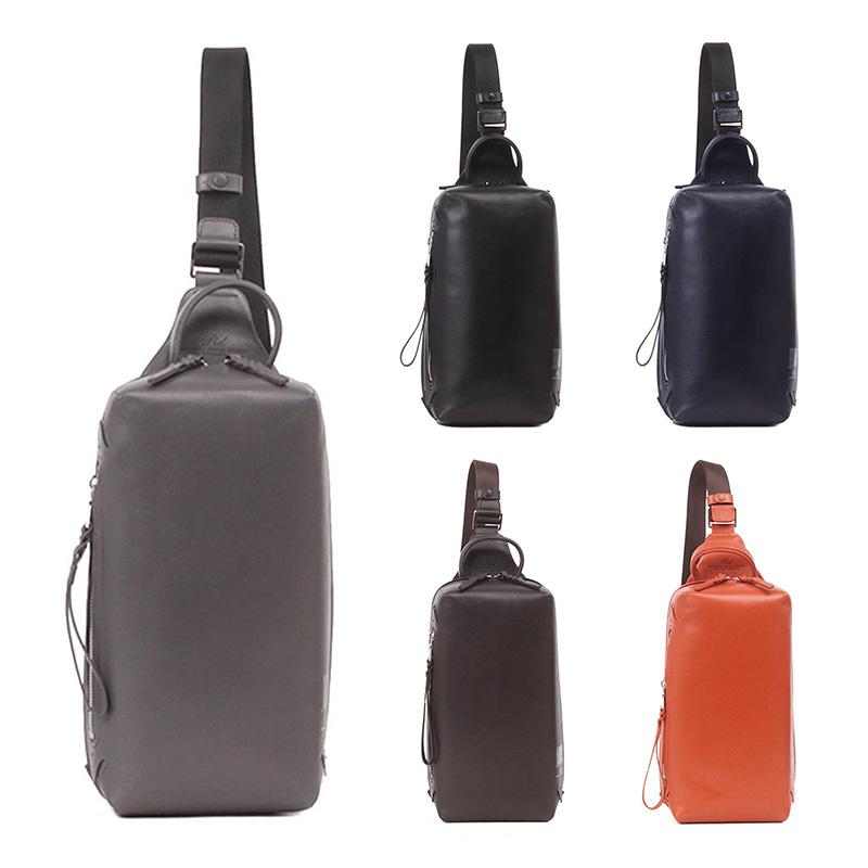 Pid 縦型レザーボディバッグ scena メンズ 男性 本革 牛革 コンパクト