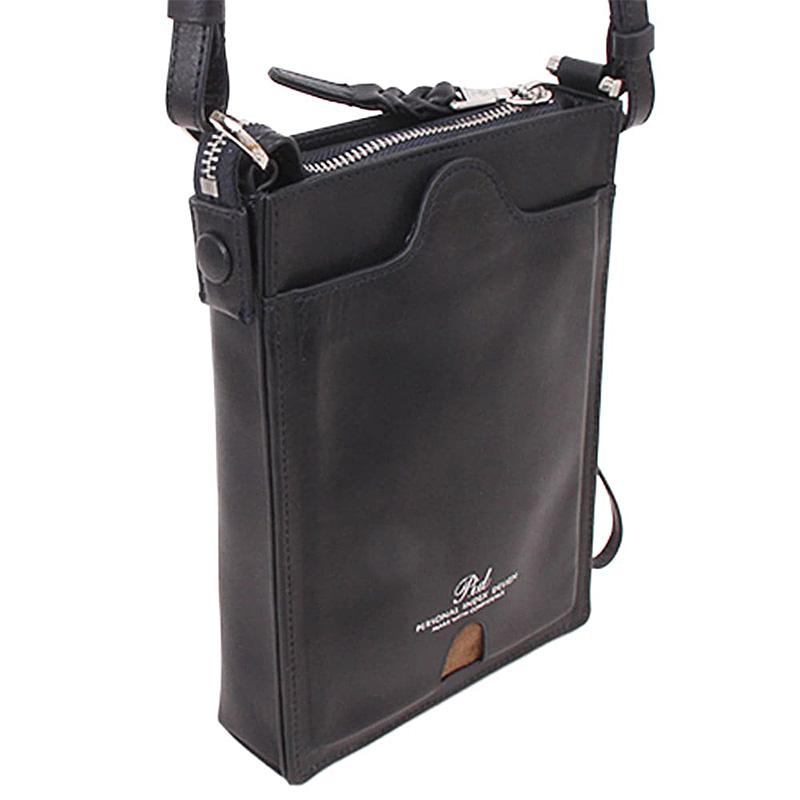 Pid 縦型レザーミニショルダーバッグ scena メンズ 男性 本革 牛革