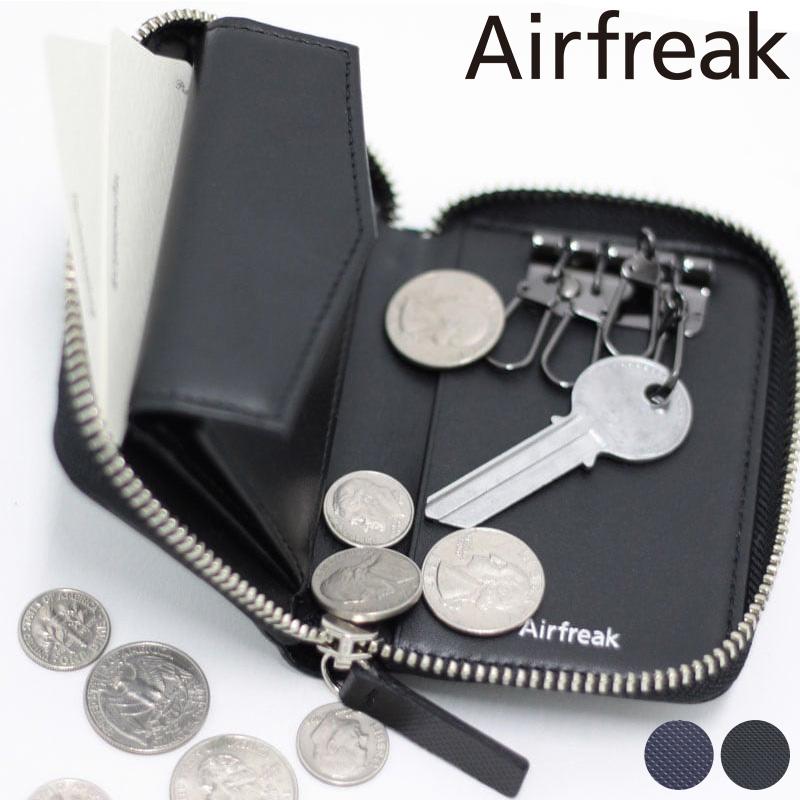 Airfreak ラウンドファスナー キーケース Venice  メンズ 鍵ケース 鍵入れ 本革 レザー 日本製 シンプル おしゃれ 男性 ギフト プレゼント  【送料無料】 Airfreak ラウンドファスナー キーケース Venice メンズ 鍵ケース 鍵
