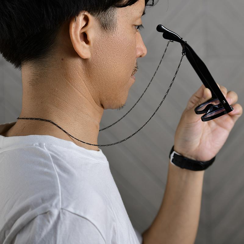 メガネチェーン メンズ シルバー シンプル DANTE グラスチェーン