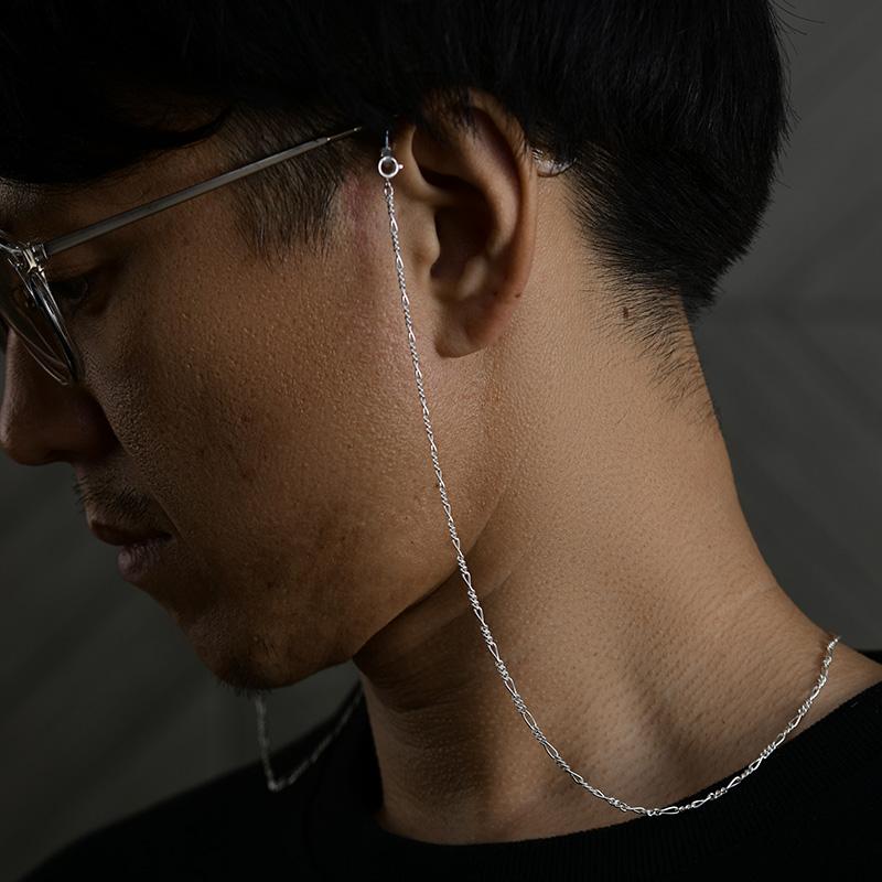 メガネチェーン メンズ シルバー シンプル DANTE グラスチェーン
