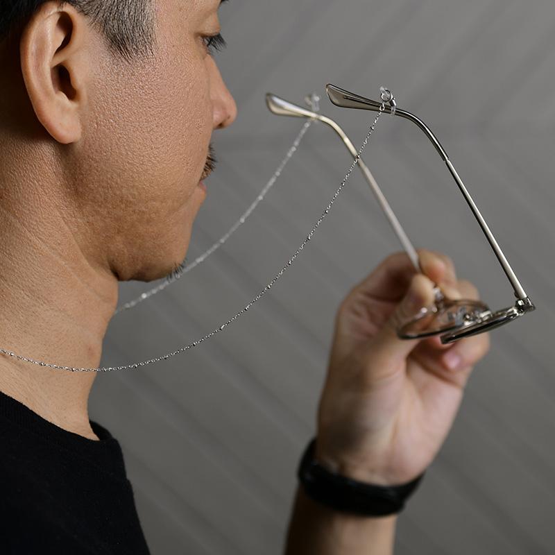 メガネチェーン メンズ シルバー シンプル DANTE グラスチェーン