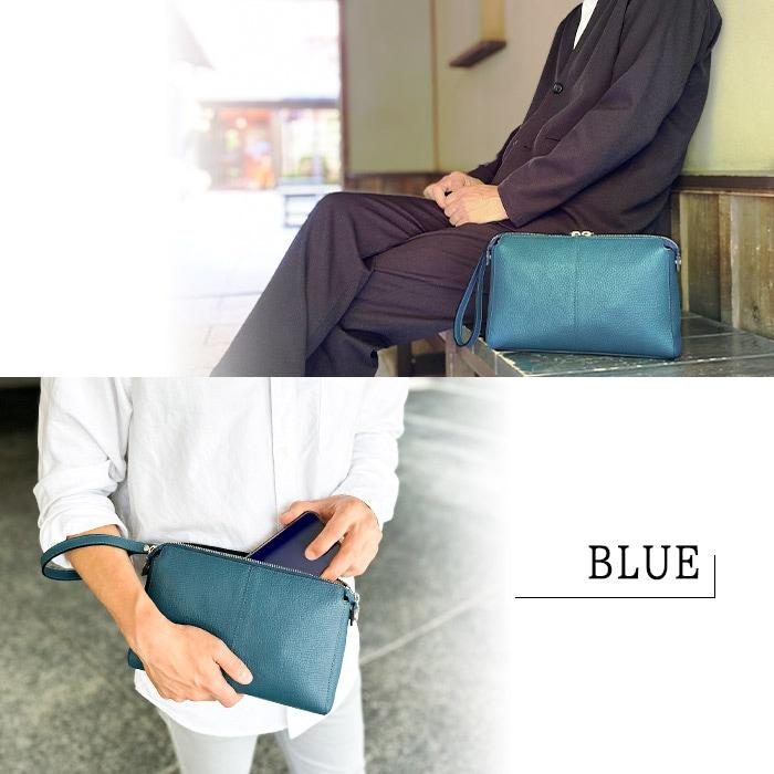 SADDLE 2wayセカンドバッグ メンズ 小さめ 冠婚葬祭 革 本革 レザー