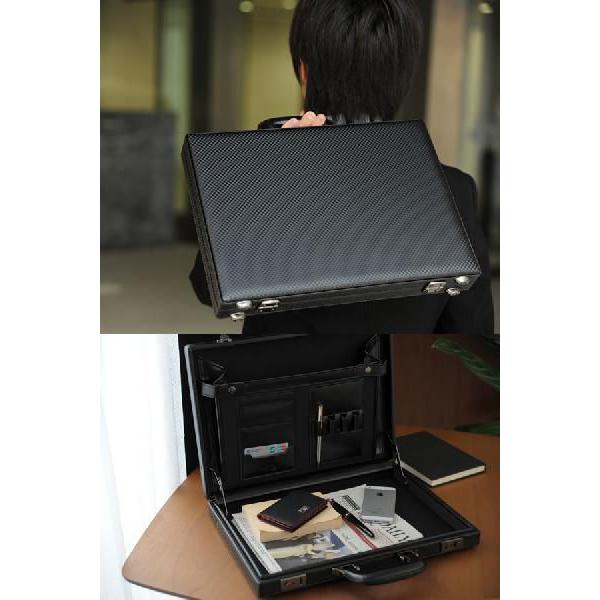 青木鞄 メンズ アタッシュケース A4 ブラック GAZA ブリーフケース ビジネスバッグ 日本製 固い 合皮
