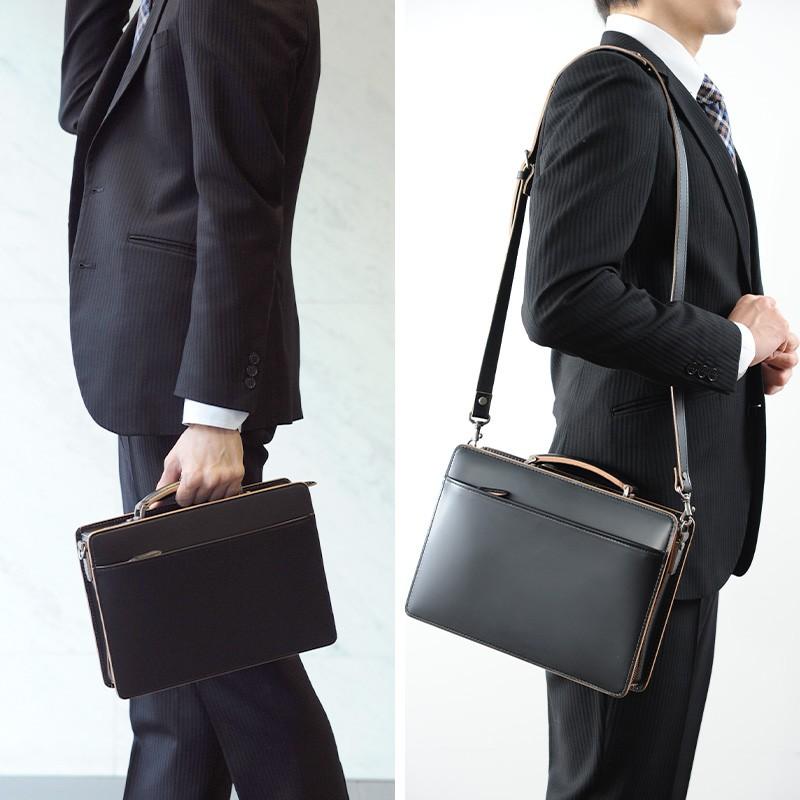 Luggage AOKI 1894 青木鞄 ブリーフケース 本革 メンズ A5 2way 枯淡 
