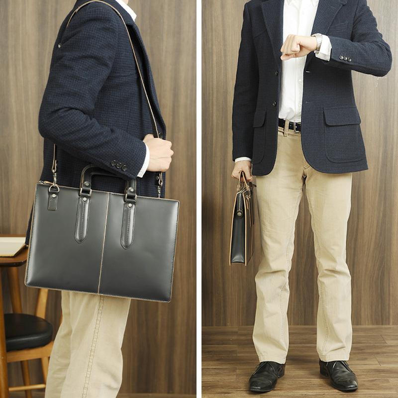 Luggage AOKI 1894 青木鞄 薄マチブリーフケース メンズ 本革 日本製