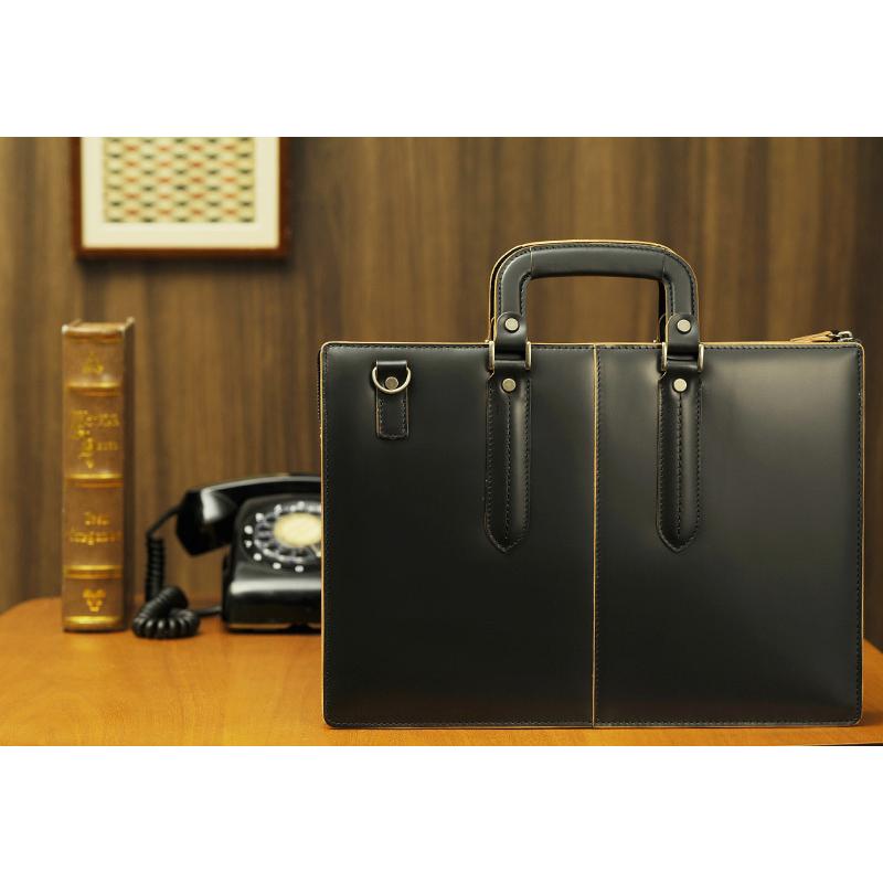 Luggage AOKI 1894 青木鞄 薄マチブリーフケース メンズ 本革