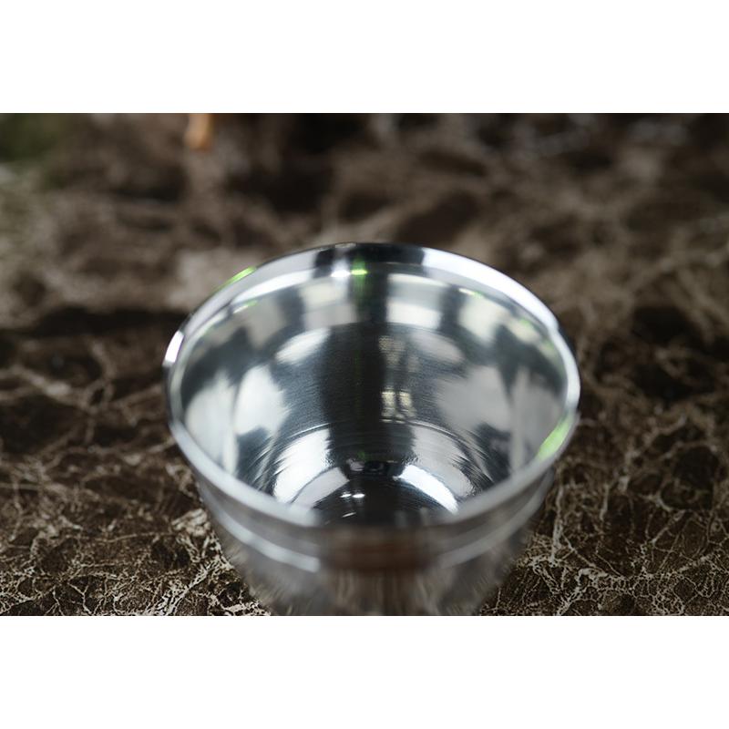 おちょこ おしゃれ 日本製 錫光 高級 ぐい呑み 錫製 ロクロ仕上げ 椀形