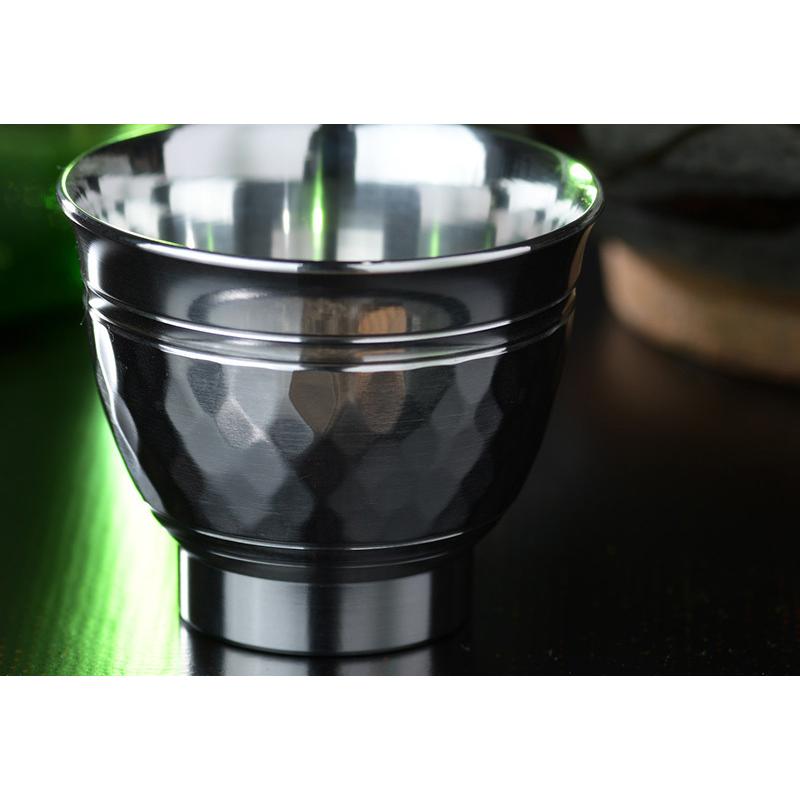 おちょこ おしゃれ 日本製 錫光 高級 ぐい呑み 錫製 ロクロ仕上げ 椀形