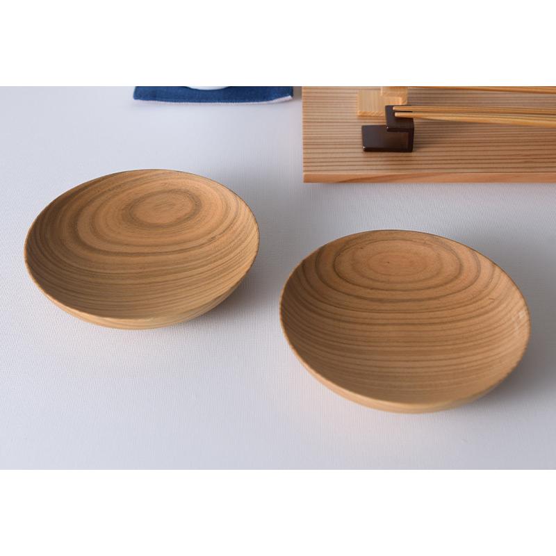 食器 日本製 木製 お皿 WDH 山桜製 木皿 豆皿 2枚セット  おしゃれ 天然木 自然 ナチュラル 皿 ウッド｜t-style｜02