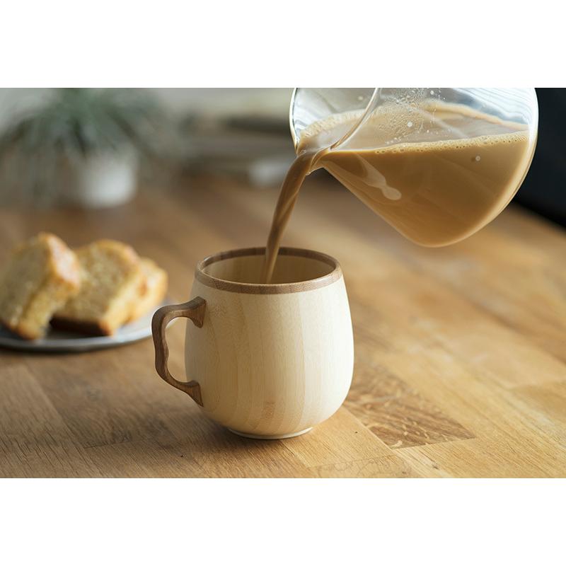 竹製品 カップ 日本製 RIVERET カフェオレ マグカップ 竹製 ペア 2個