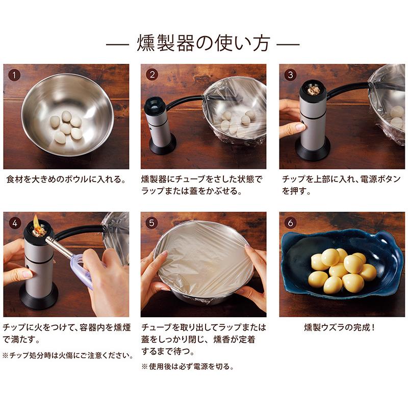 室内 燻製器 スモーカー おつまみを自作する ポータブル燻製器 3種