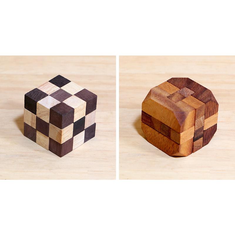 Rocks Motion 木製立体パズル 12個セット ケース入り Wood Puzzle