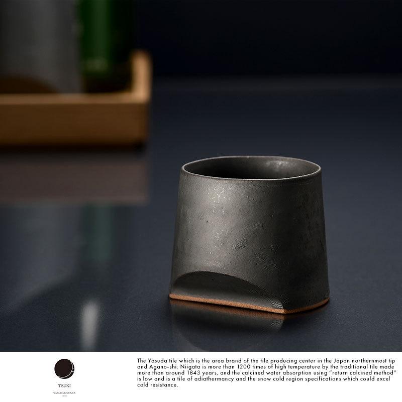 舟形 酒器 ぐい呑み 時代物 保津川下 京都(A197) 柳瀬美術店 / 中川自然坊「彫唐津ぐい呑-2」共箱[NAKAGAWA