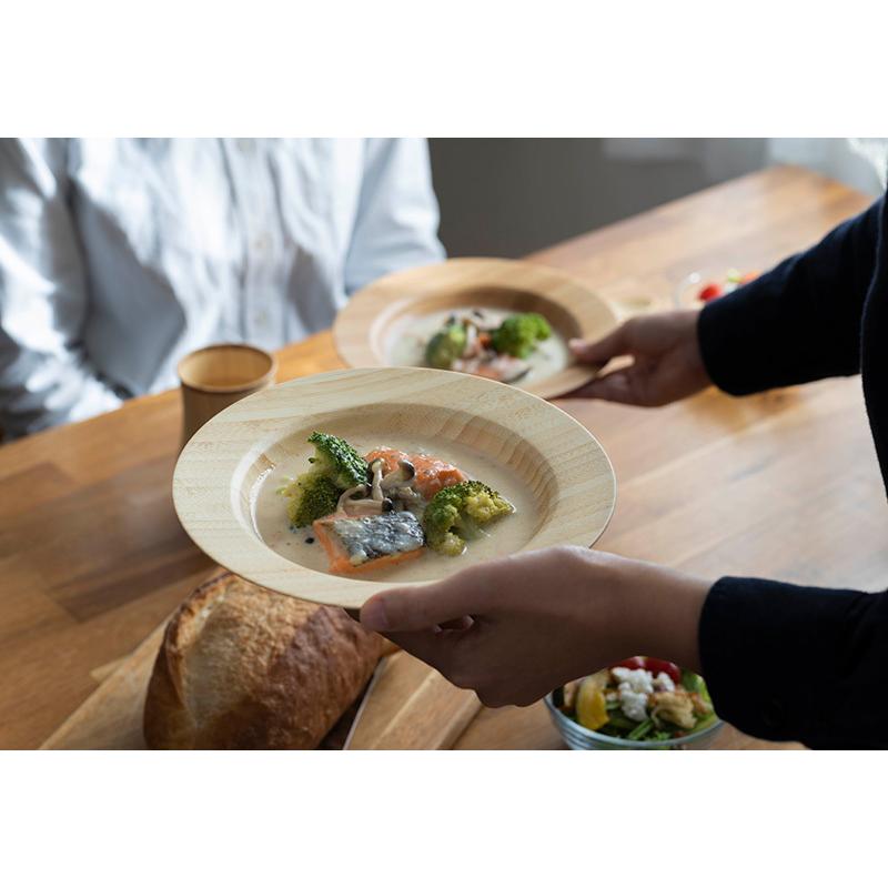 竹製品 食器 日本製 RIVERET 孟宗竹製シチュープレート 21cm 2色セット